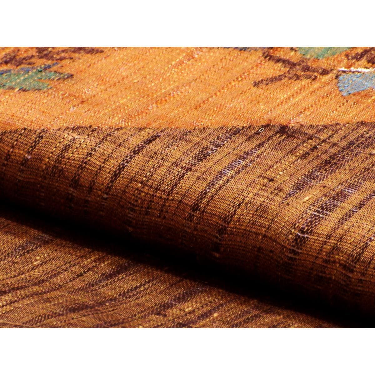 袋帯　紬透かしすくい織