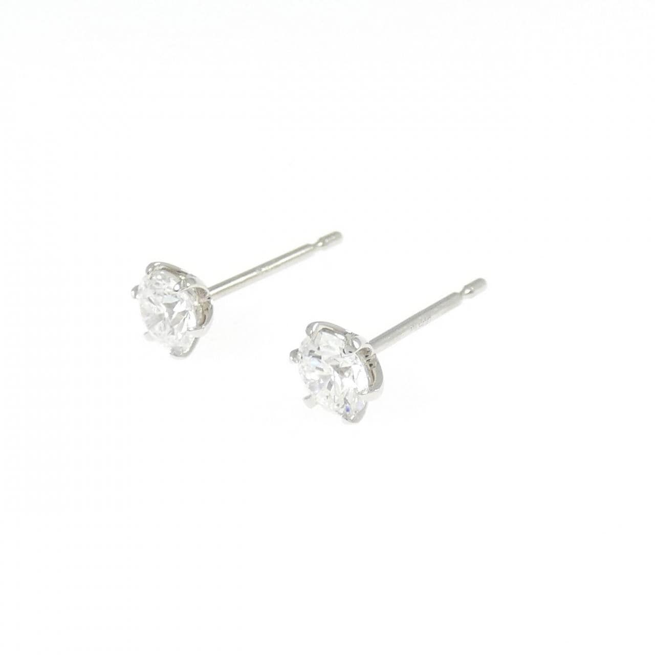 【リメイク】PT900/ST ダイヤモンド ピアス 0.311CT 0.315CT D VVS1-VVS2 VG