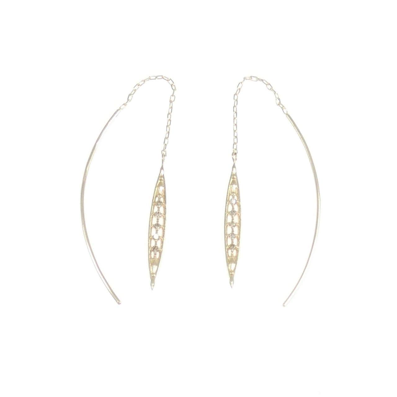 K10YG ダイヤモンド ピアス 0.04CT
