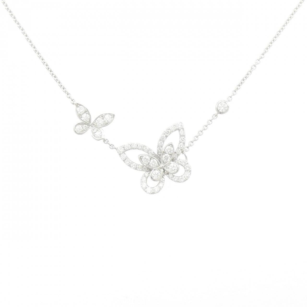 グラフ ダブル バタフライ シルエット ネックレス