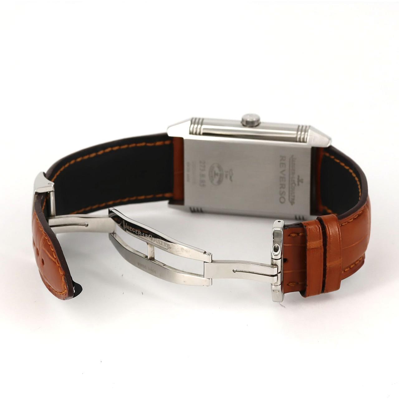 【ノーメンテナンス還元価格】ジャガー･ルクルト グランドレベルソ986デュオデイト 273.8.85/Q3748421 SS 手巻