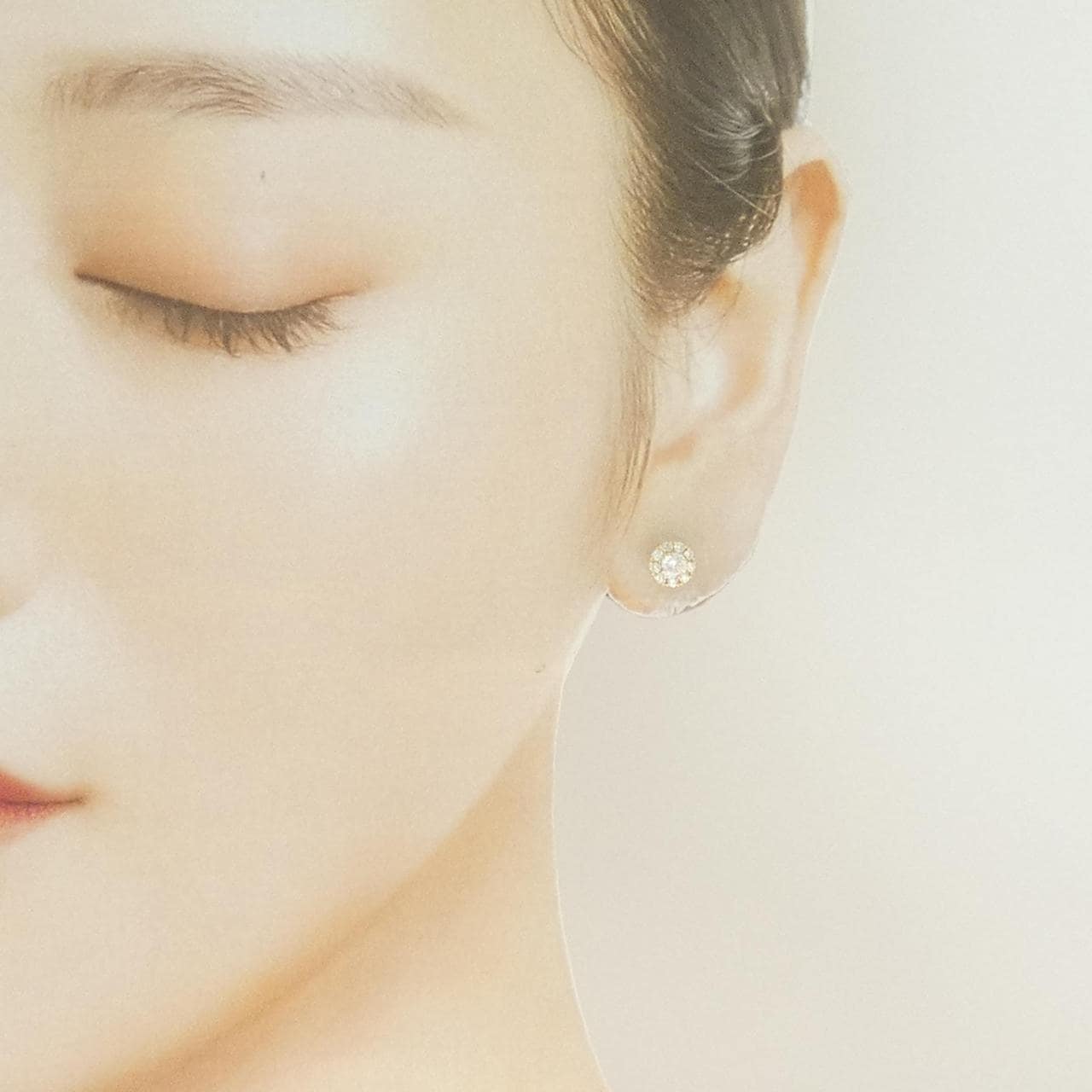 K18YG钻石耳环 0.55CT