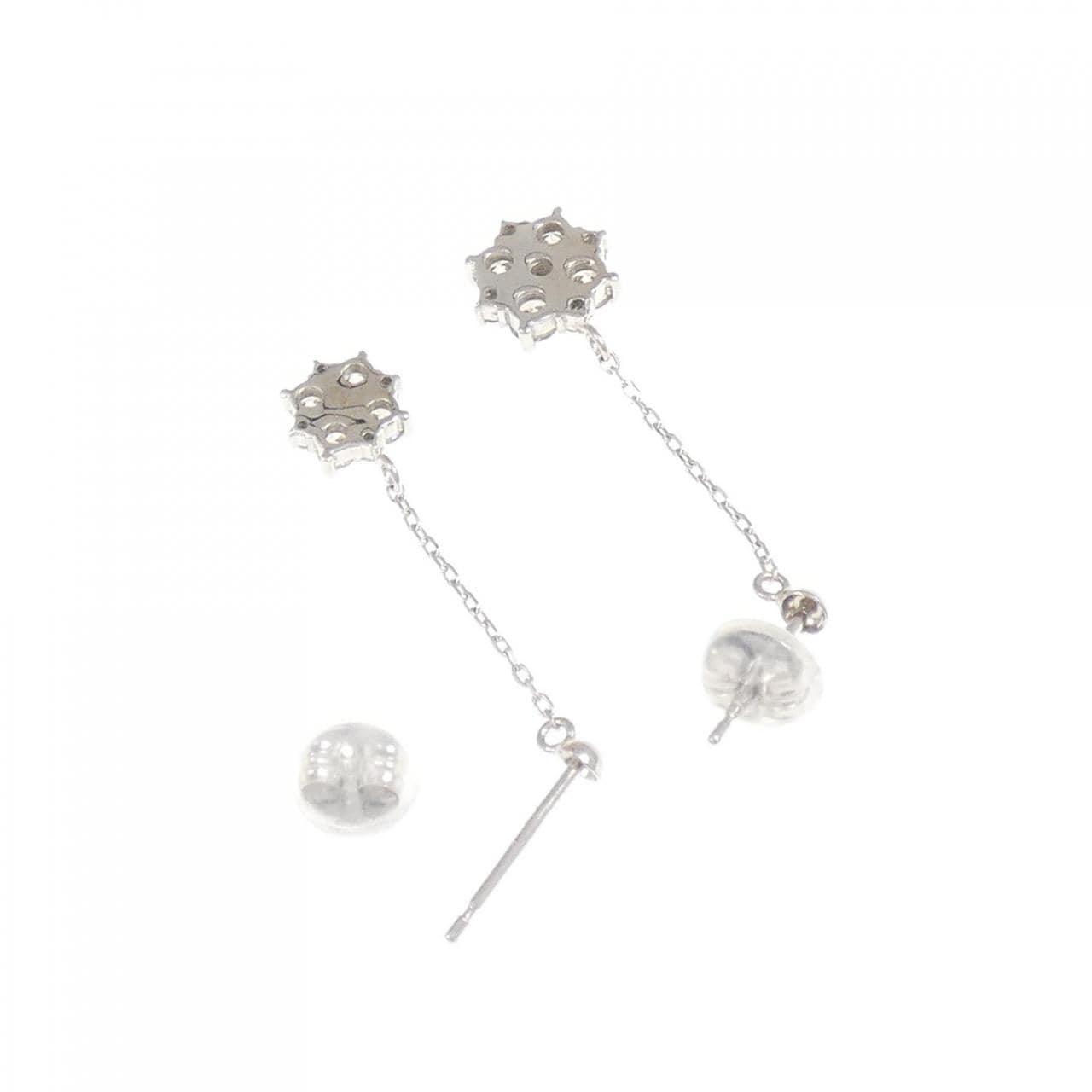 K18WG Diamond earrings