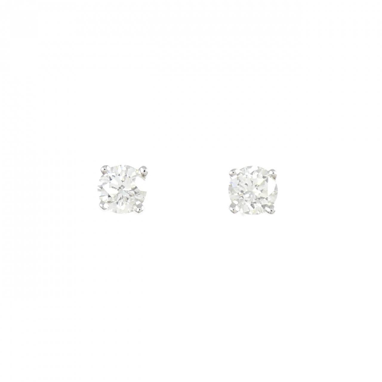 750WG/K18WG ダイヤモンド ピアス 0.260CT 0.265CT G-F VS1-SI1 VG-GOOD