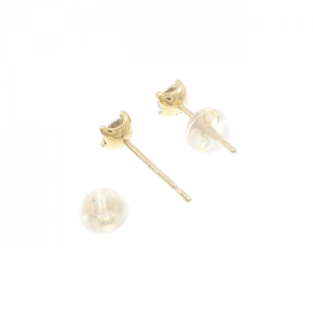 K18YG ソリティア ダイヤモンド ピアス 0.432CT