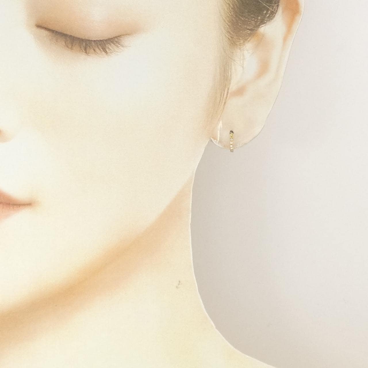 K18YG ダイヤモンド ピアス 0.066CT