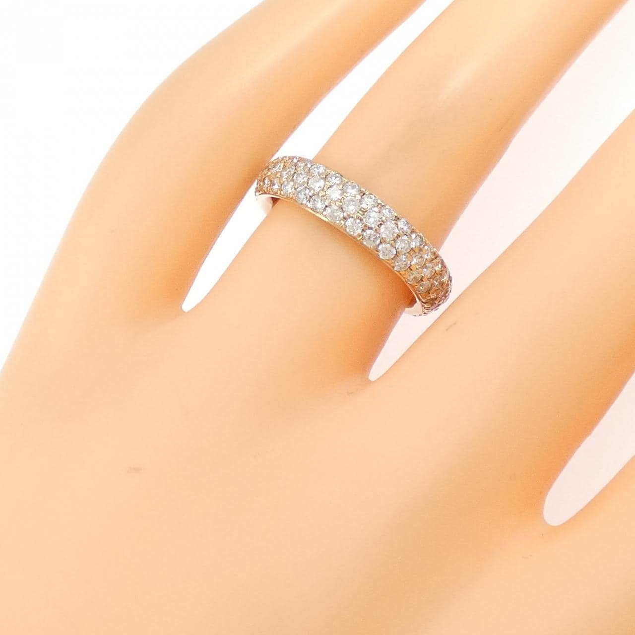 K18PG フルエタニティ ダイヤモンド リング 1.50CT