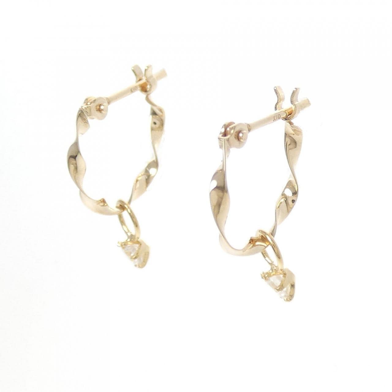 K10YG/K18YG ダイヤモンド ピアス 0.10CT