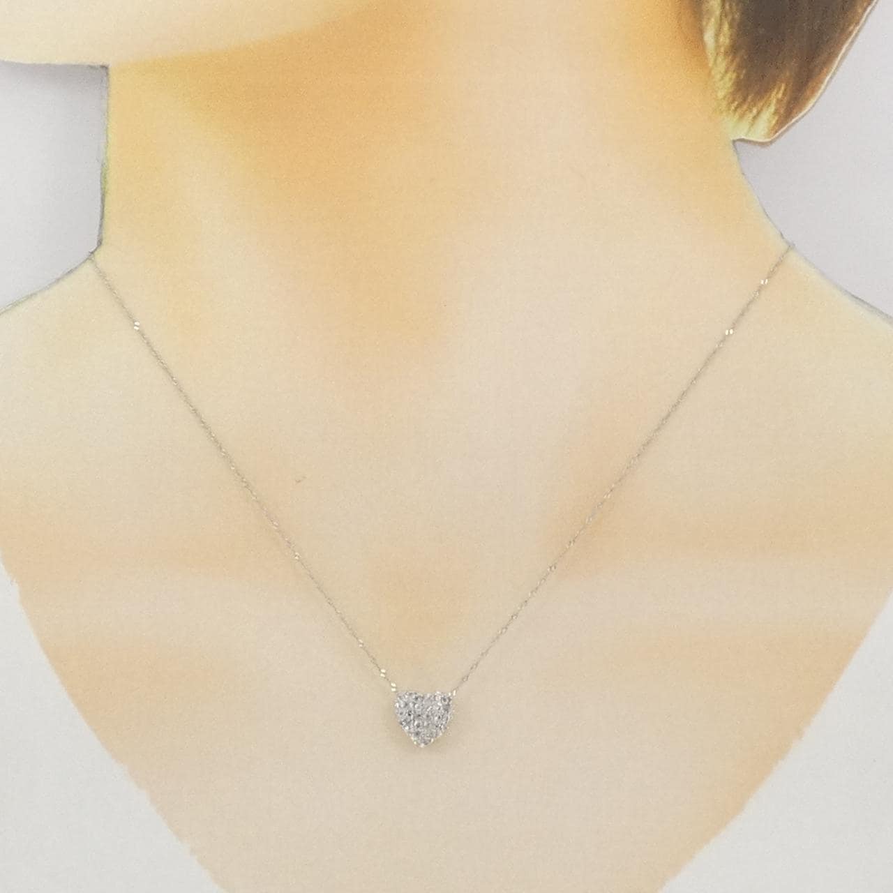 PT900/PT850 Heart Pave Diamond Necklace 0.3CT