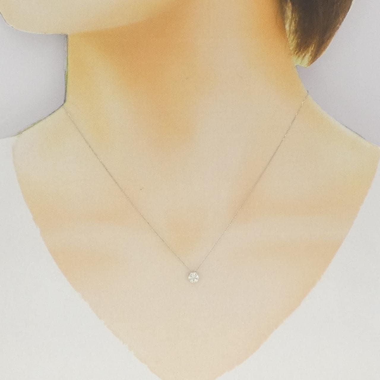 【新品】PT900 ダイヤモンド ネックレス 0.10CT