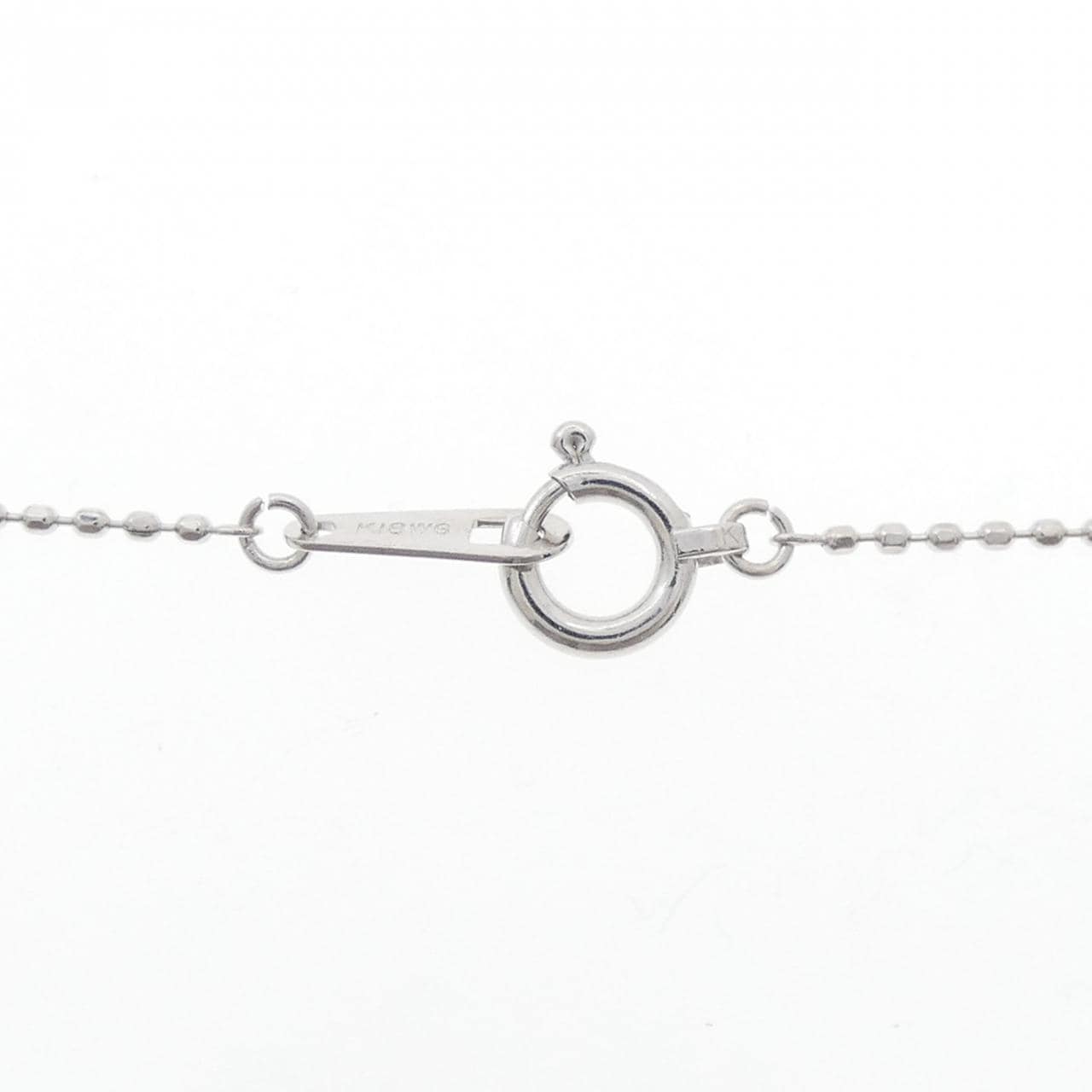 K18WG クロス ダイヤモンド ネックレス 0.12CT