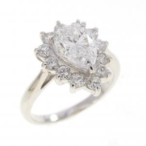 PT900 ダイヤモンド リング 1.008CT E SI2 ペアシェイプ