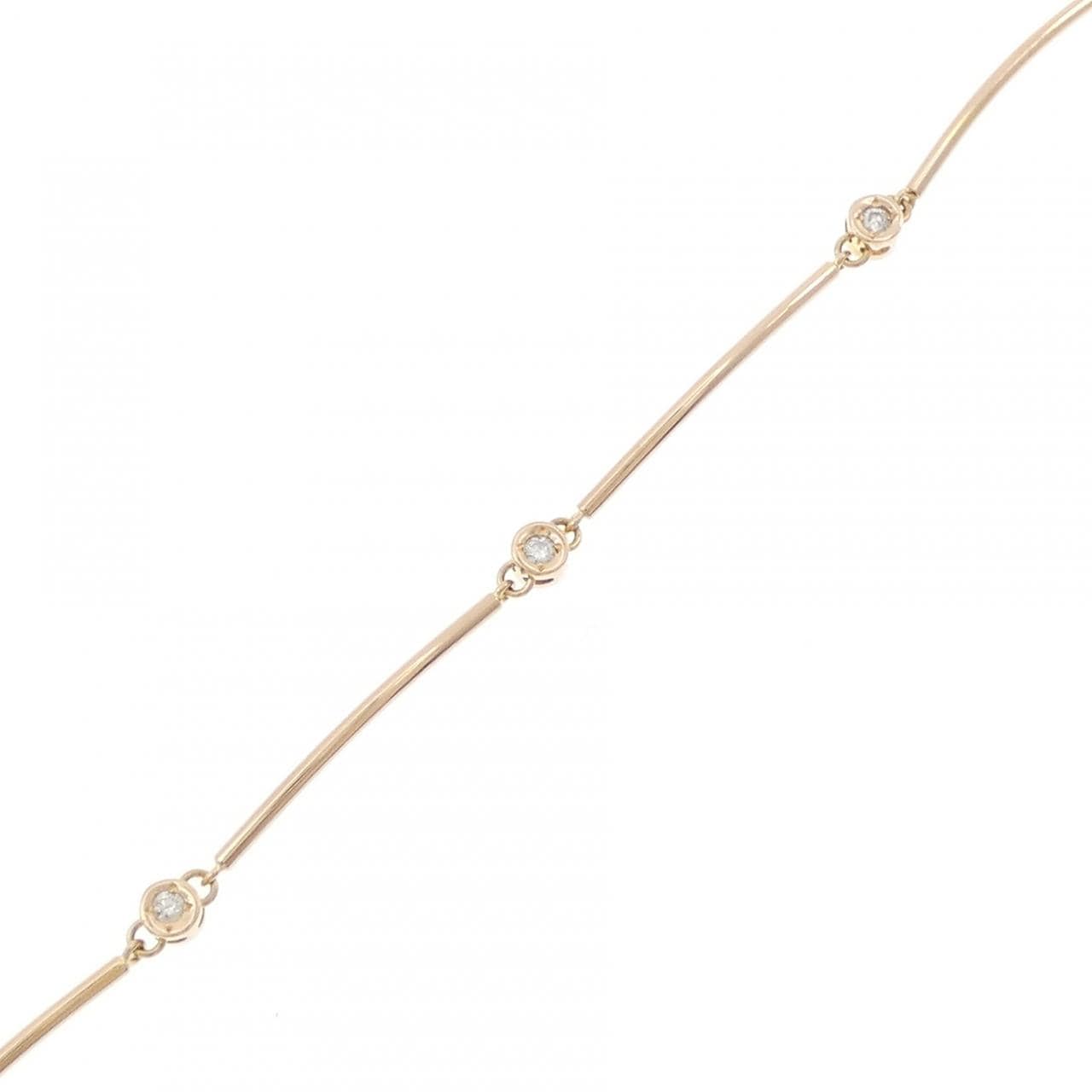 K18PG ダイヤモンド ブレスレット 0.10CT