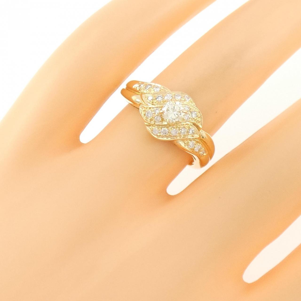 K18YG ダイヤモンド リング 0.19CT