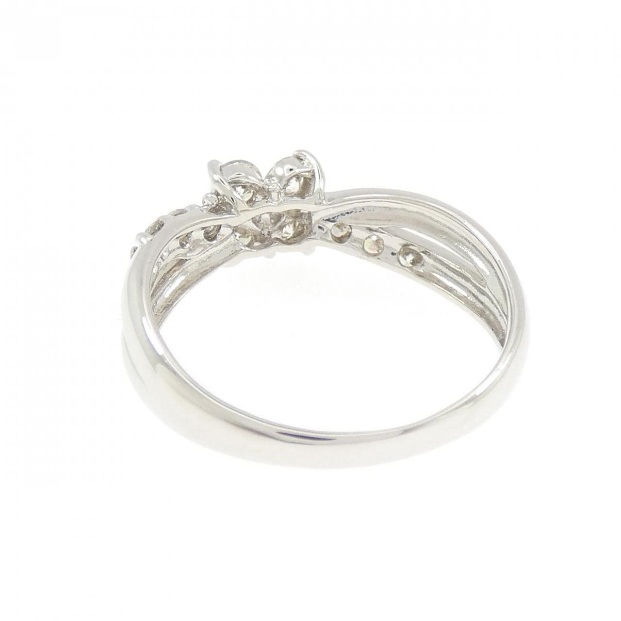 PT900 フラワー ダイヤモンド リング 0.50CT