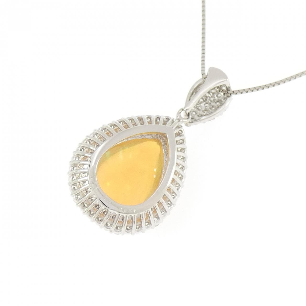 PT900/PT850 オパール ネックレス 3.54CT