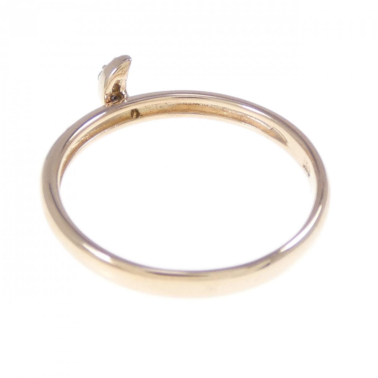 K18PG ムーン ダイヤモンド リング 0.04CT
