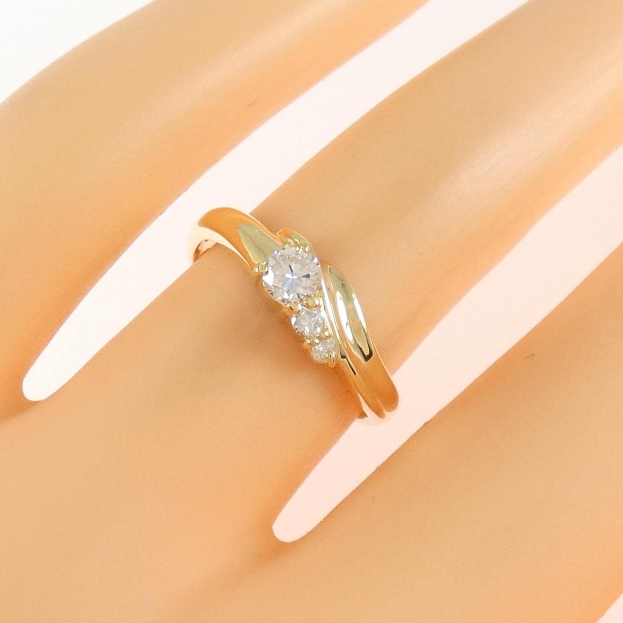 K18YG ダイヤモンド リング 0.20CT