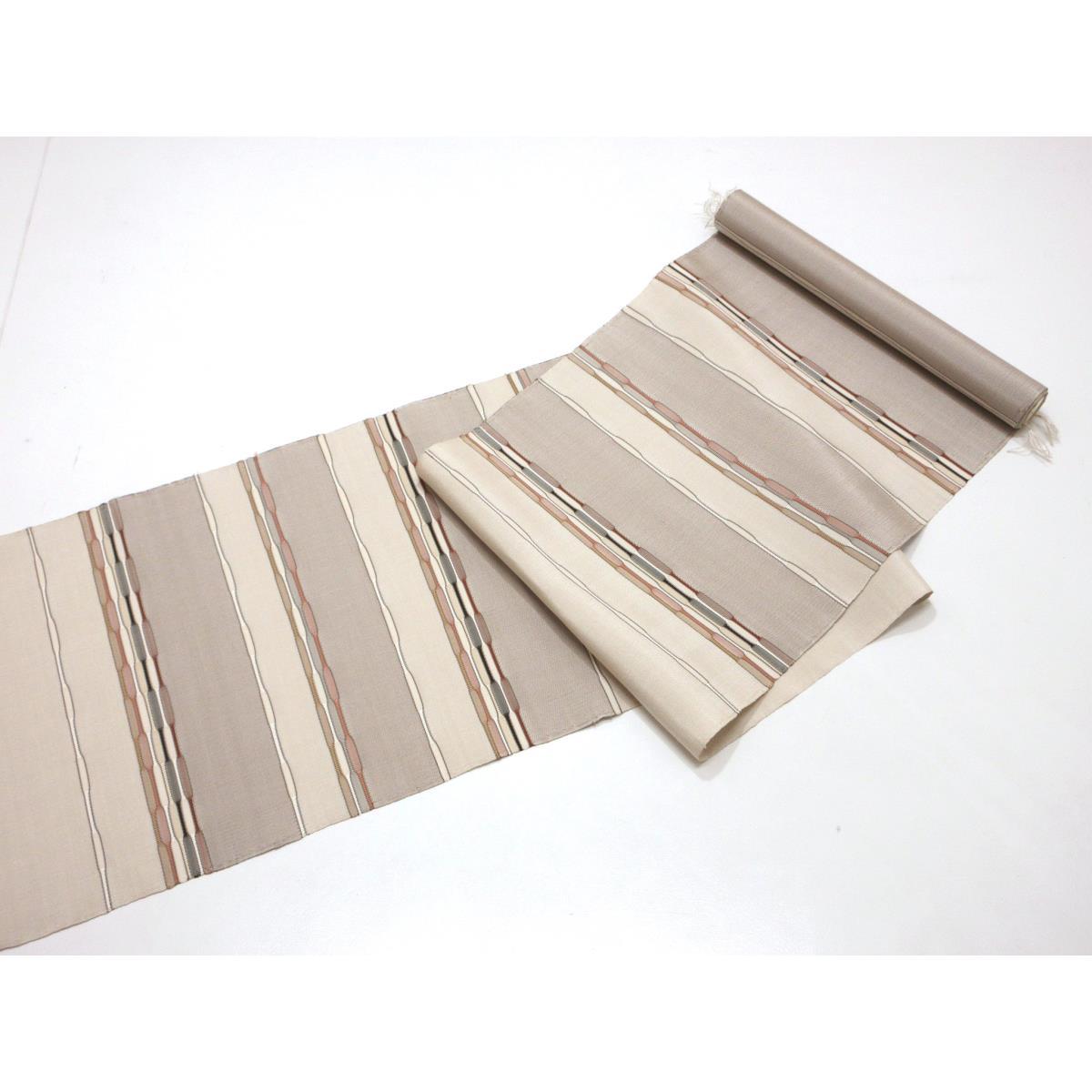 【新品】名古屋帯反物　吉野間道　未仕立て品【藤山千春】