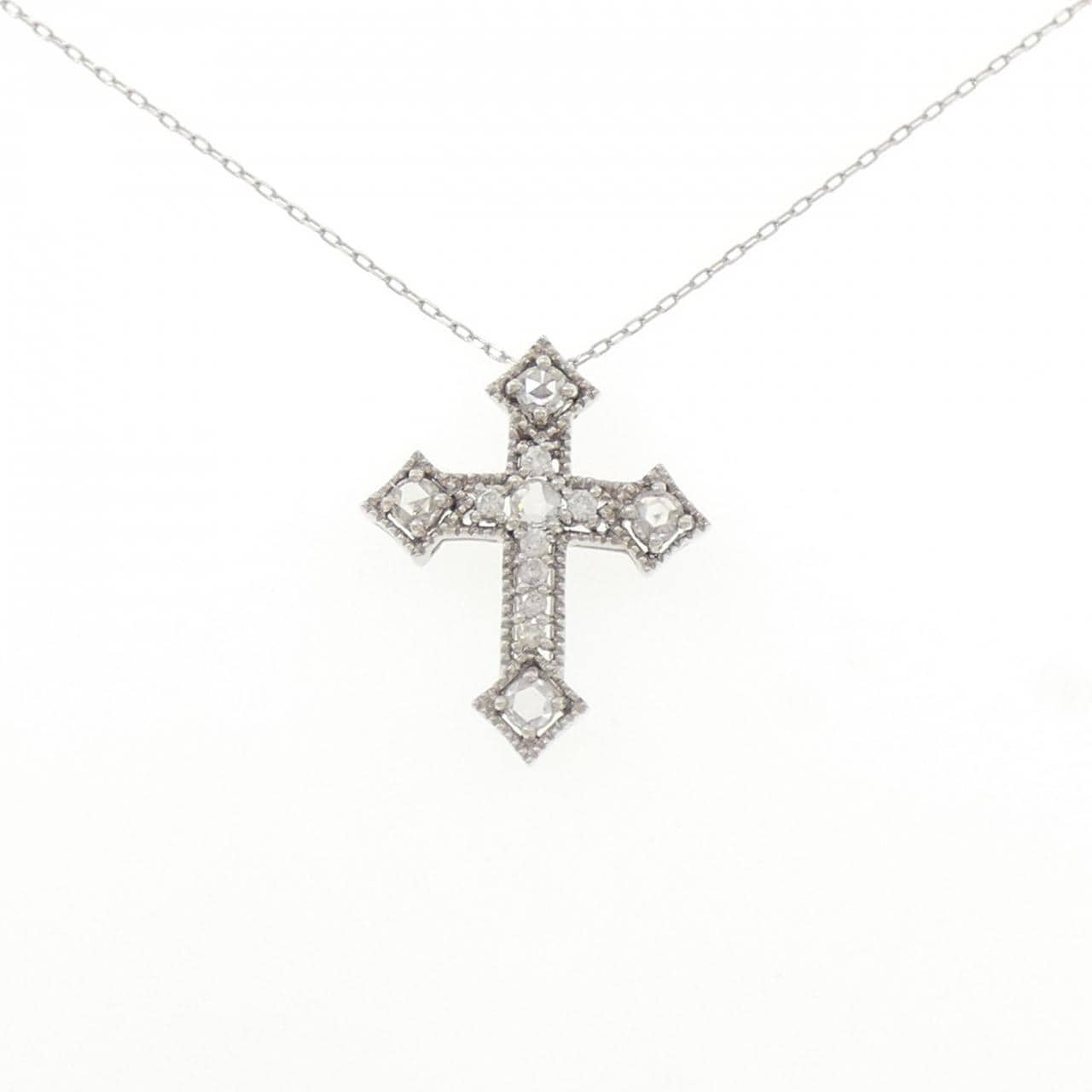 PT900/PT850 クロス ダイヤモンド ネックレス 0.61CT