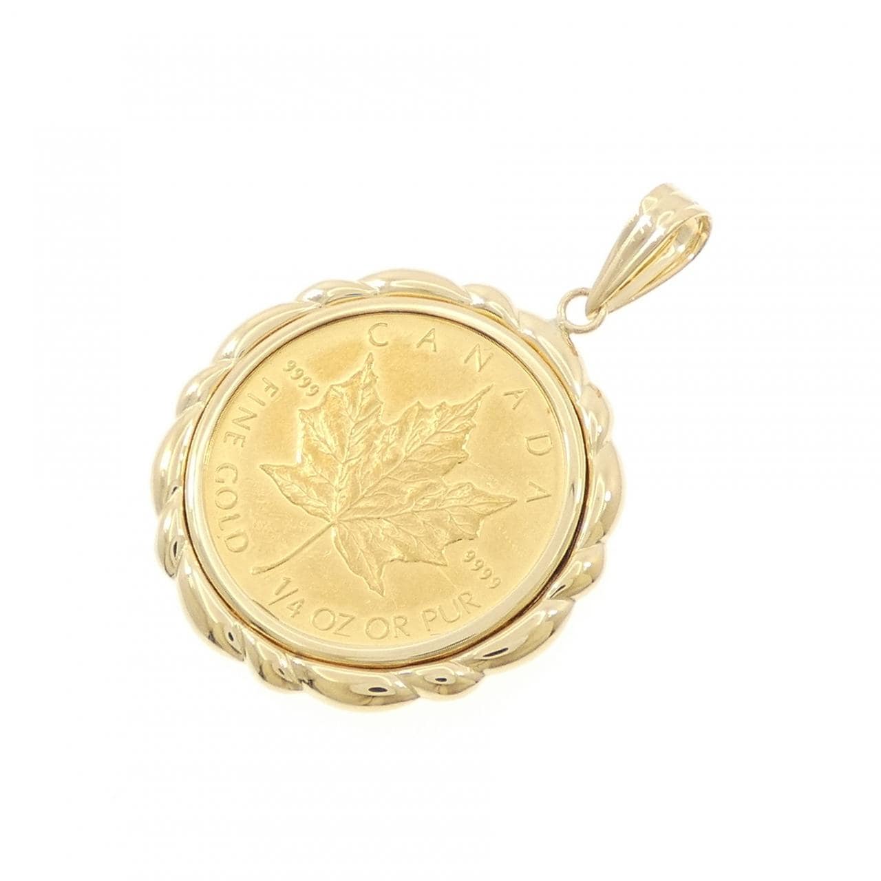 K18YG(枠) コイン ペンダント