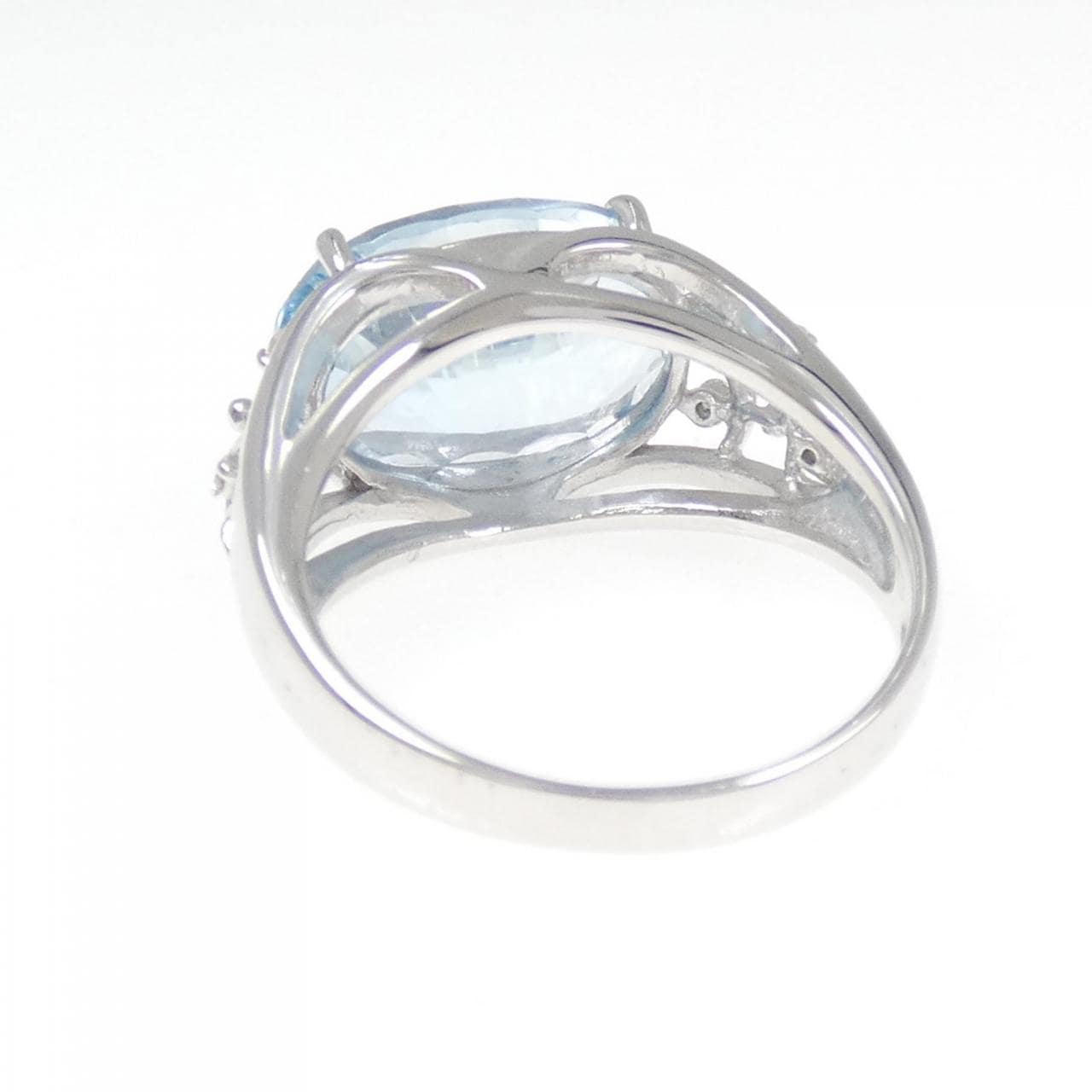 K18WG ブルートパーズ リング 7.15CT