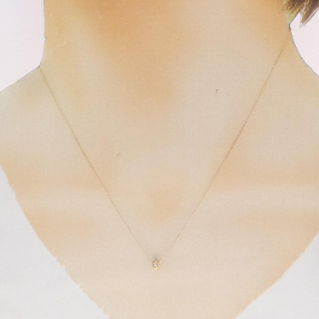 K18YG ダイヤモンド ネックレス 0.13CT