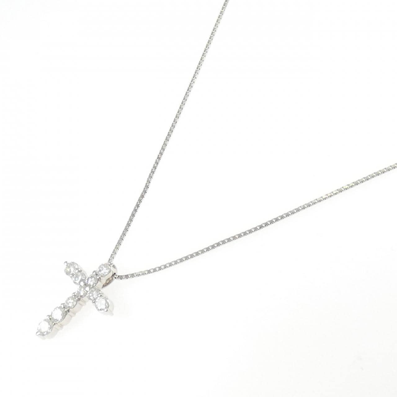 PT900/PT850 クロス ダイヤモンド ネックレス 1.01CT