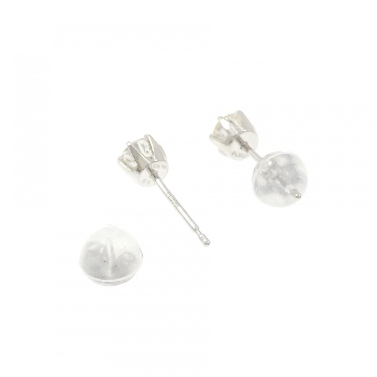 PT900 ソリティア ダイヤモンド ピアス 0.50CT