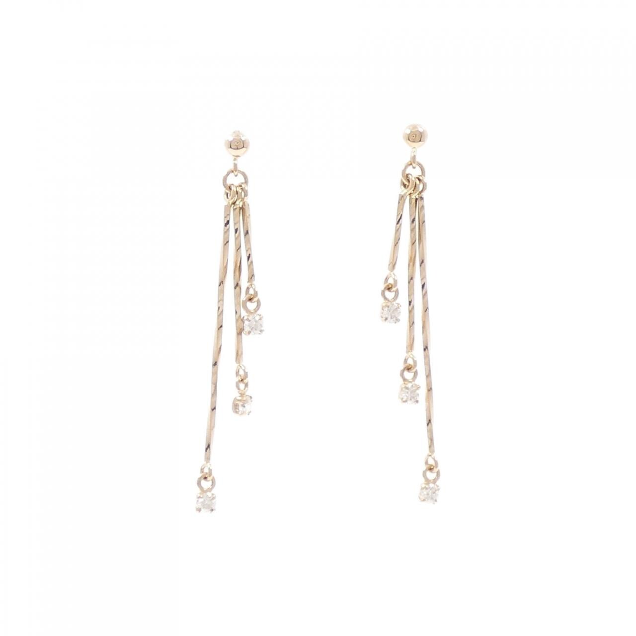 K18PG ダイヤモンド ピアス 0.20CT