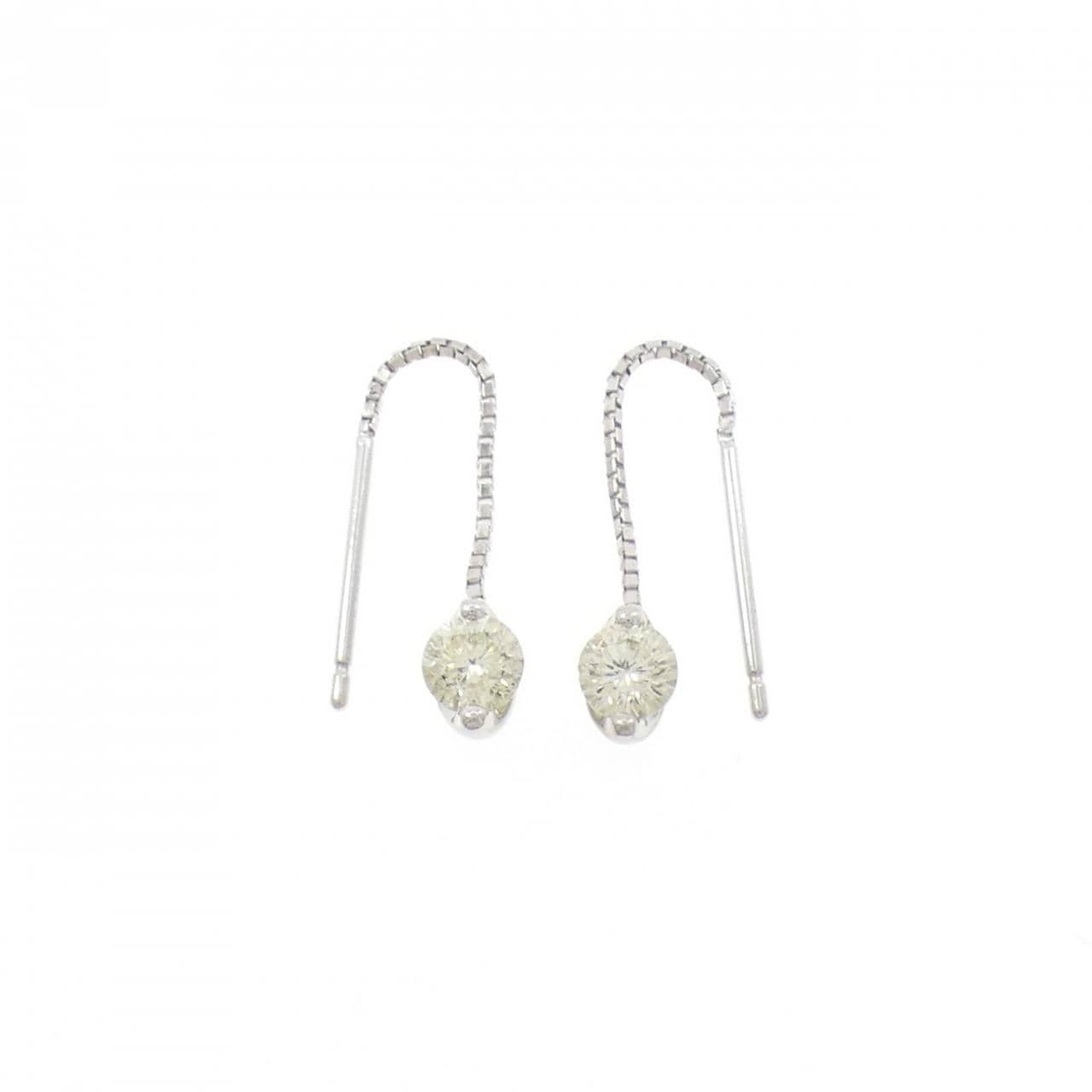 PT900 ダイヤモンド ピアス 0.547CT