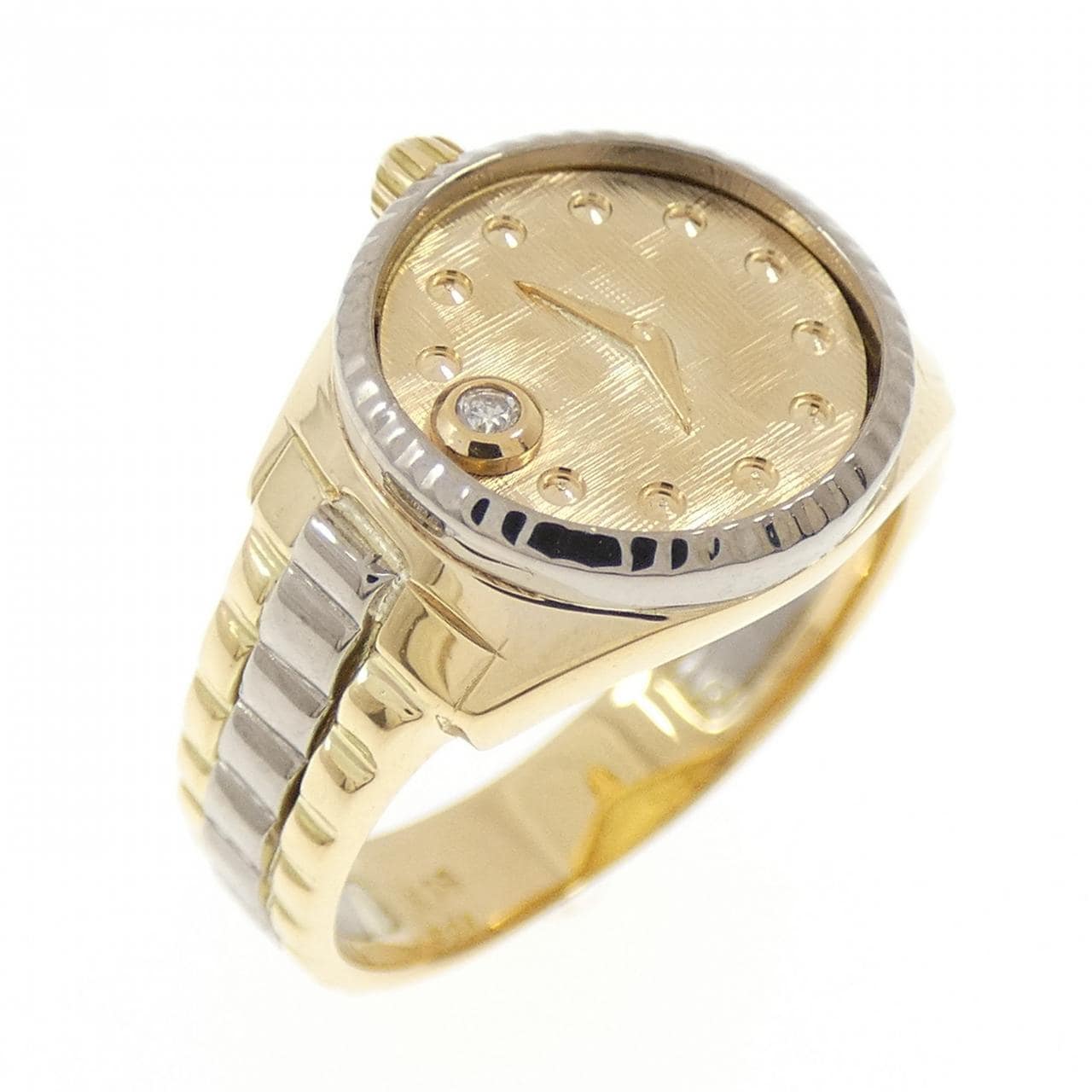 K18YG/K18WG ダイヤモンド リング 0.01CT
