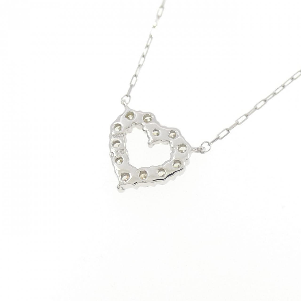 【新品】PT900 ハート ダイヤモンド ネックレス 0.10CT