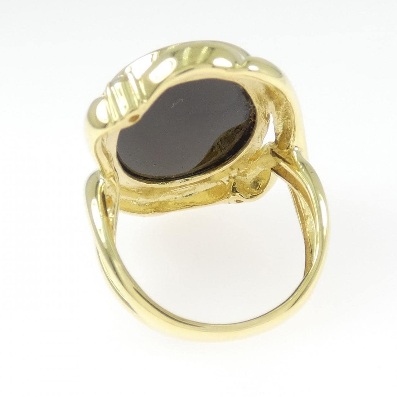 K18YG メノウカメオ リング