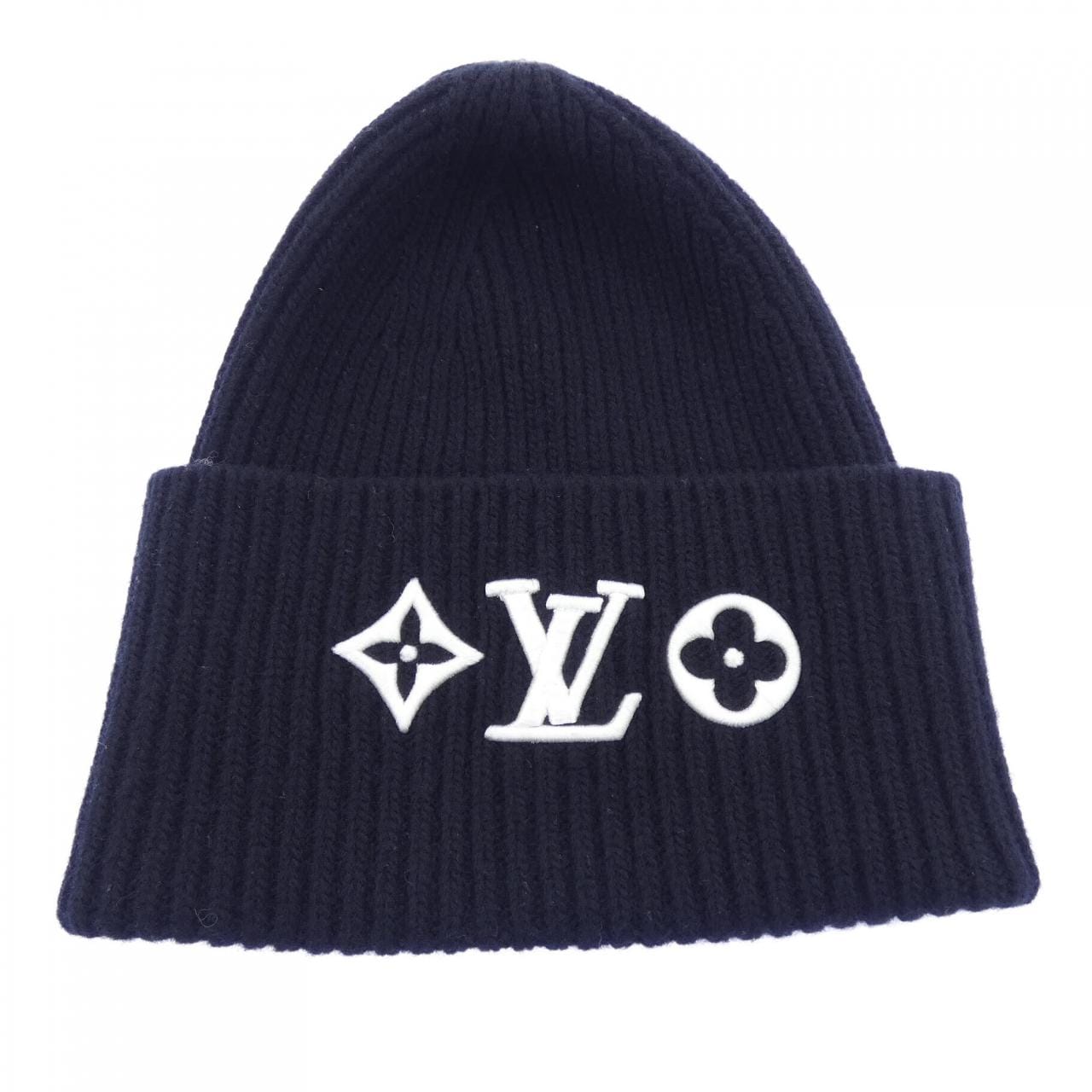 ルイヴィトン LOUIS VUITTON ビーニーLVヘッドライン M77872 ニットキャップ