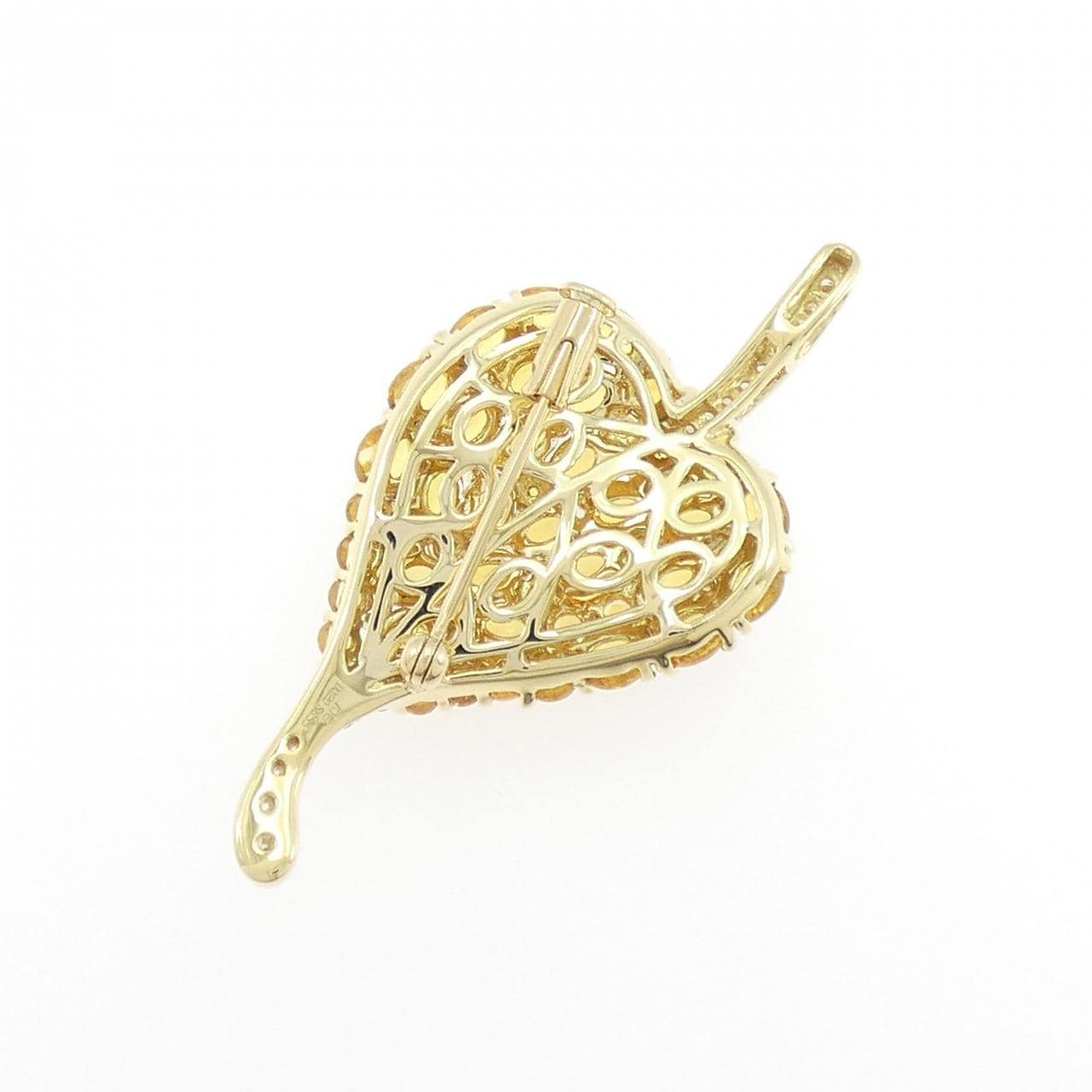 K18YG蓝宝石胸针6.35CT