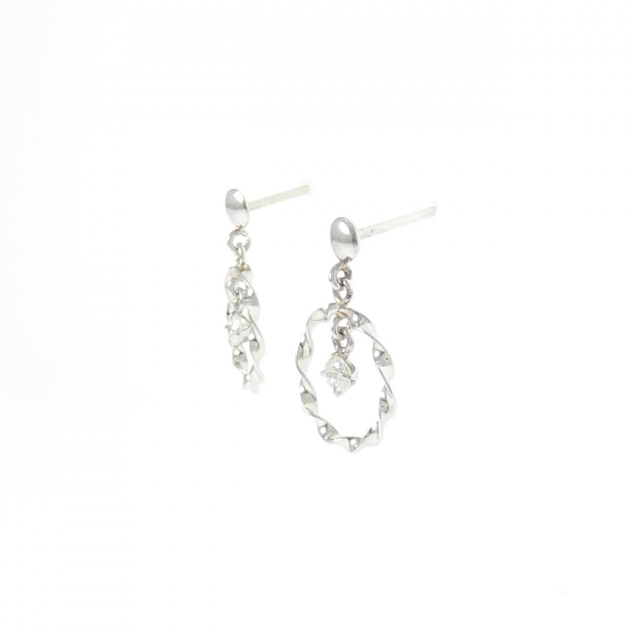 PT900 ダイヤモンド ピアス