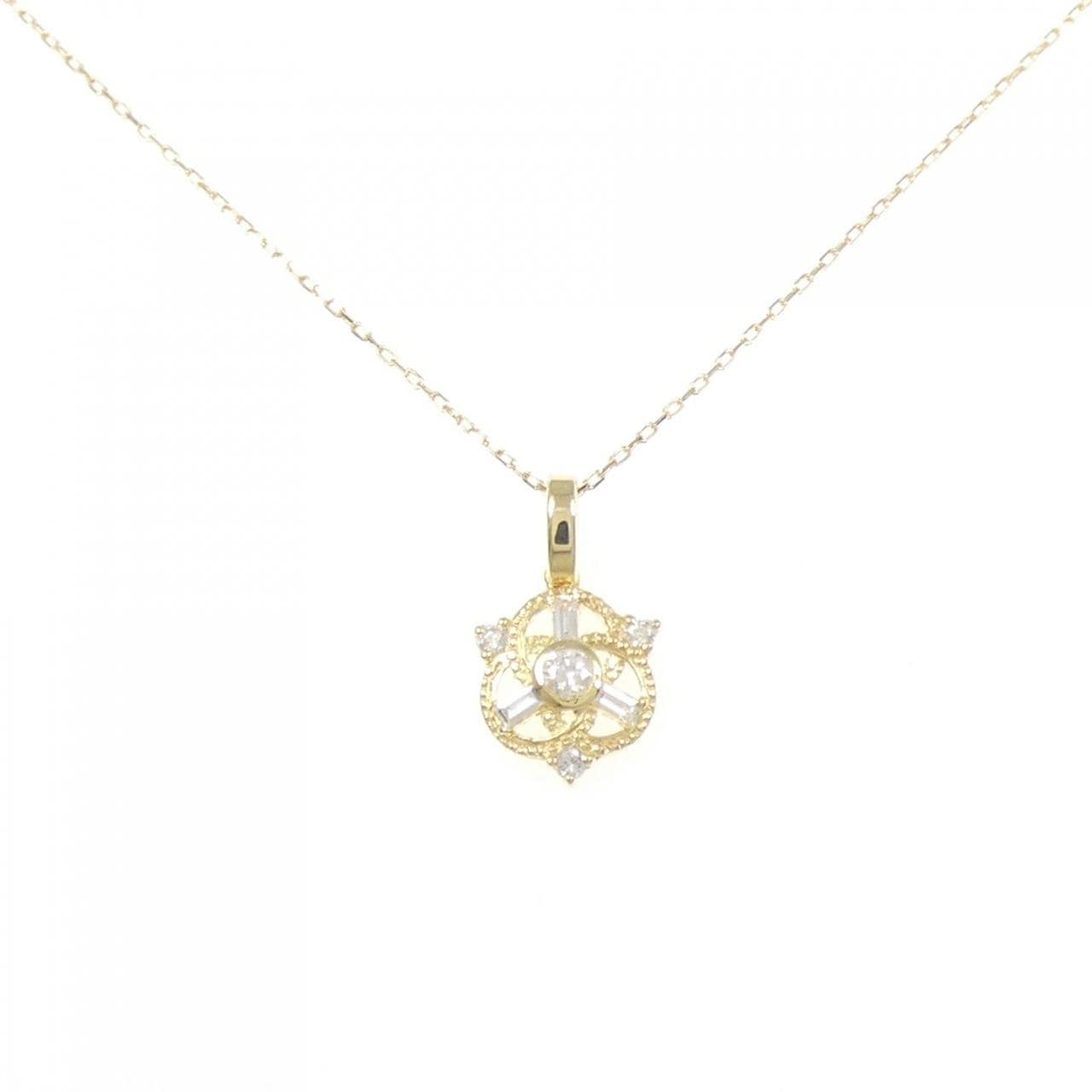 K18YG/K10YG ダイヤモンド ネックレス 0.11CT