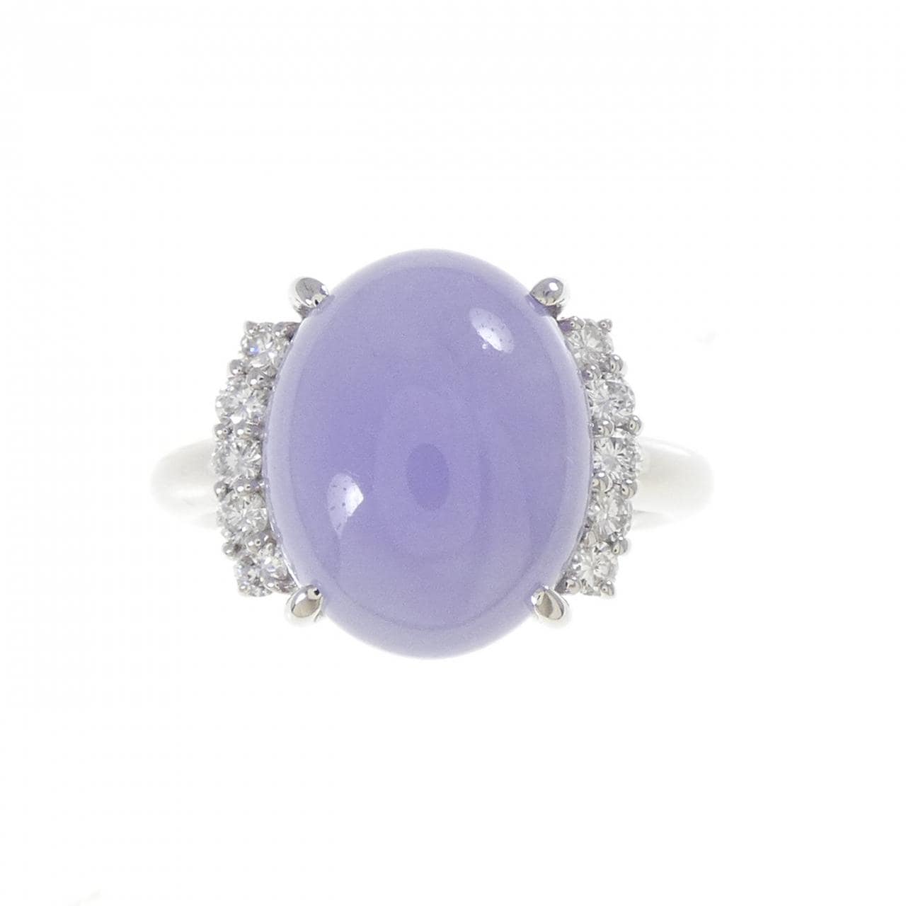 PT900 ラベンダーヒスイ リング 7.07CT
