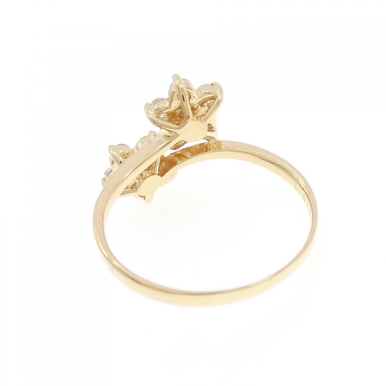 K18YG花朵鑽石戒指0.41CT