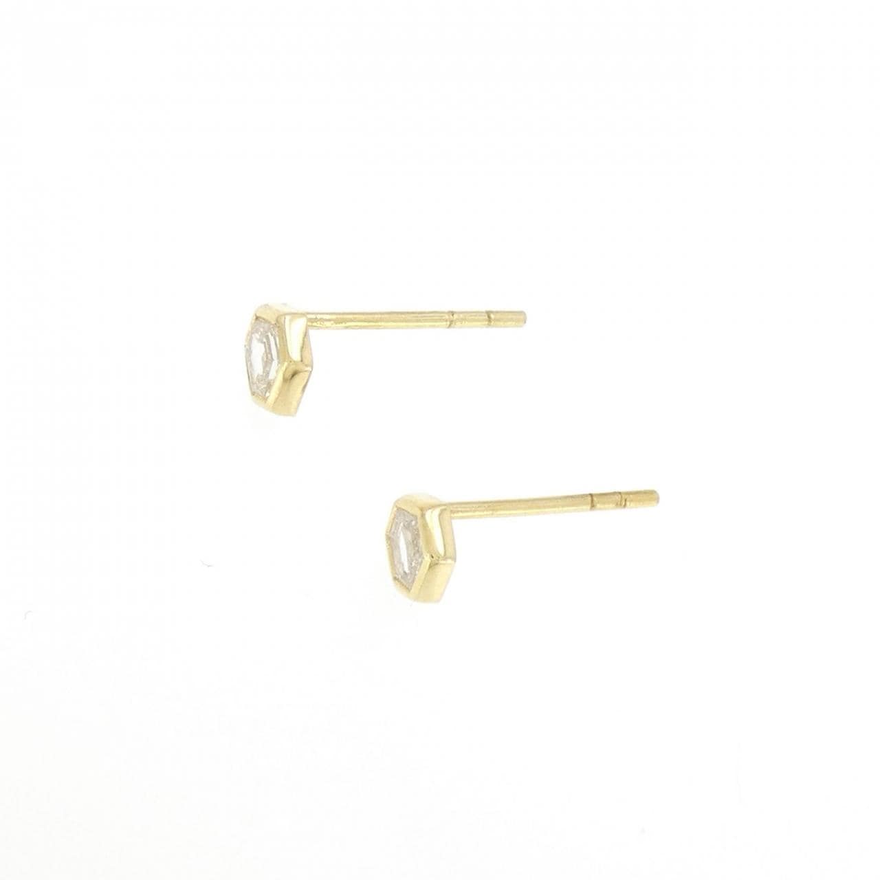 [BRAND NEW] K18YG Diamond Earrings 0.24CT