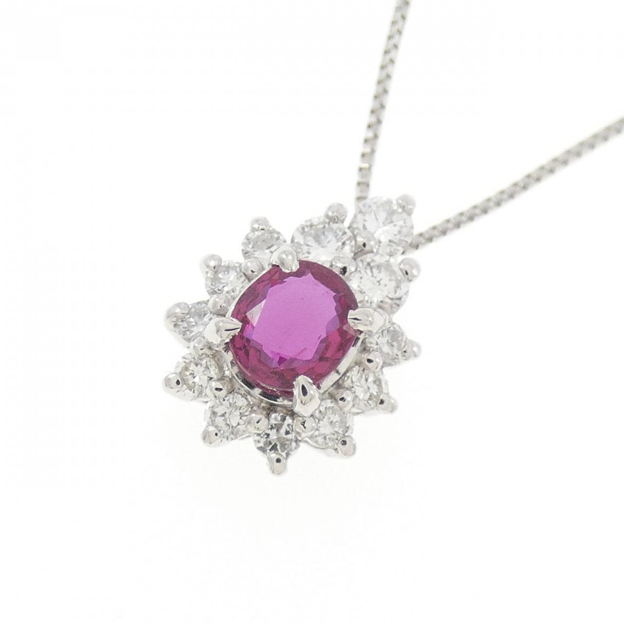PT900/PT850 Ruby Necklace 0.40CT