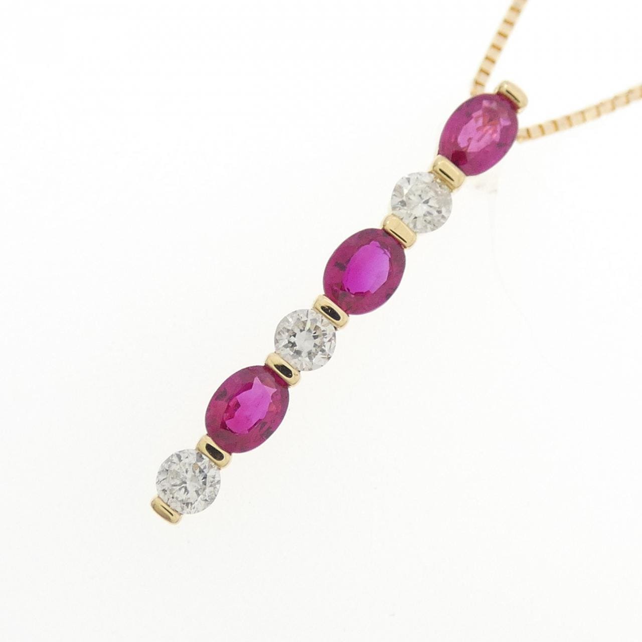 K18YG ルビー ネックレス 0.55CT