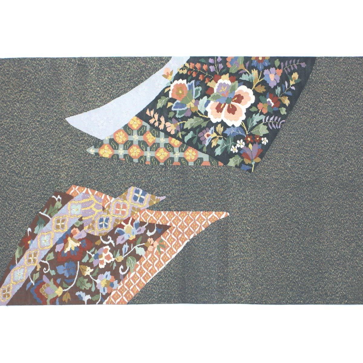 袋帯　綴織　芯なし仕立