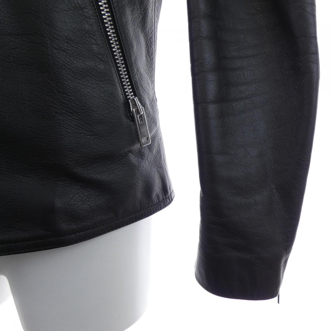 Maison Maison Margiela皮革骑手夹克，尺码 S50AM0217