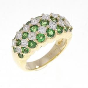 K18YG グリーンガーネット リング 2.17CT