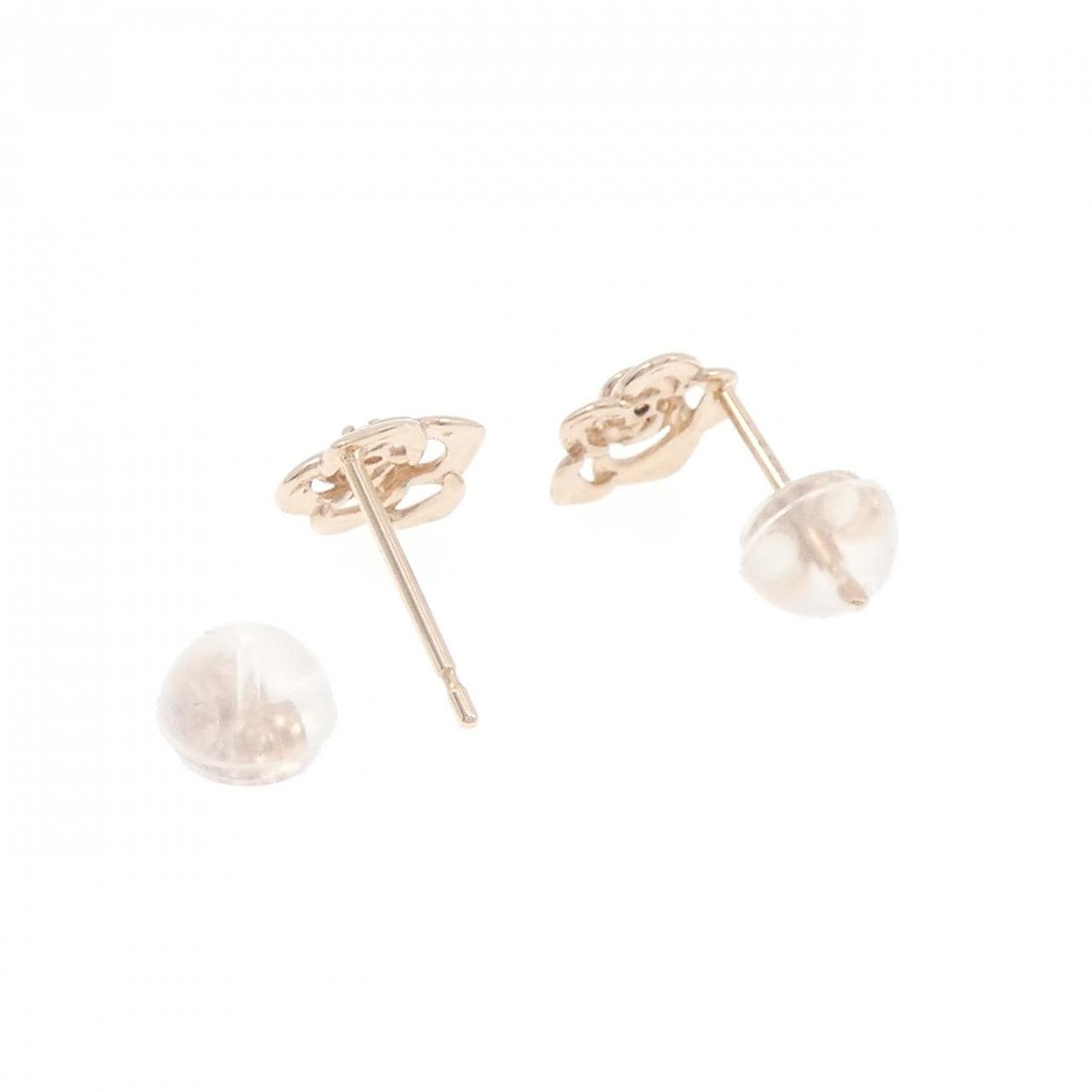 K10PG ローズ ダイヤモンド ピアス