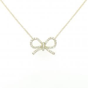 K18YG リボン ダイヤモンド ネックレス 0.60CT