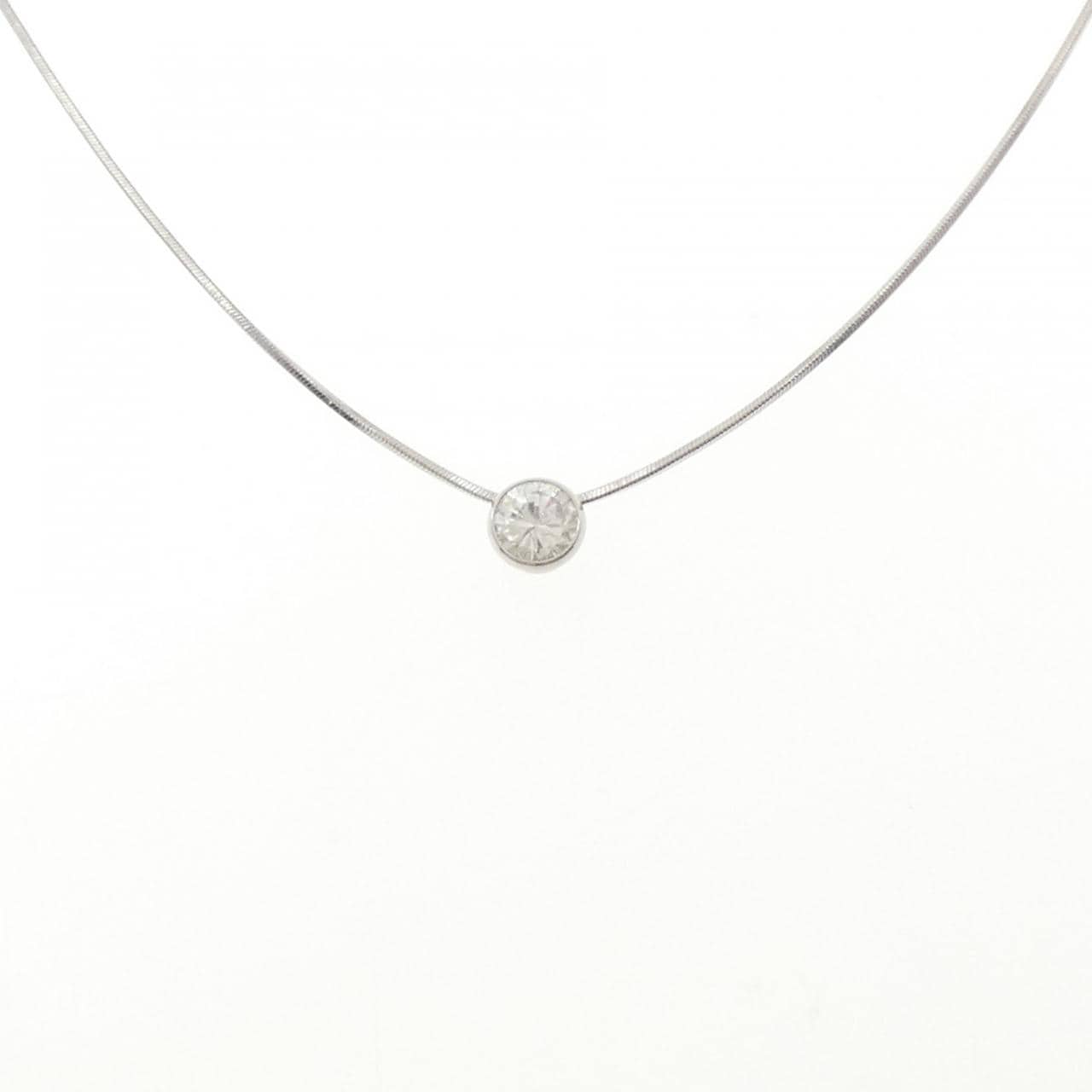 PT900/PT850 ソリティア ダイヤモンド ネックレス 0.710CT