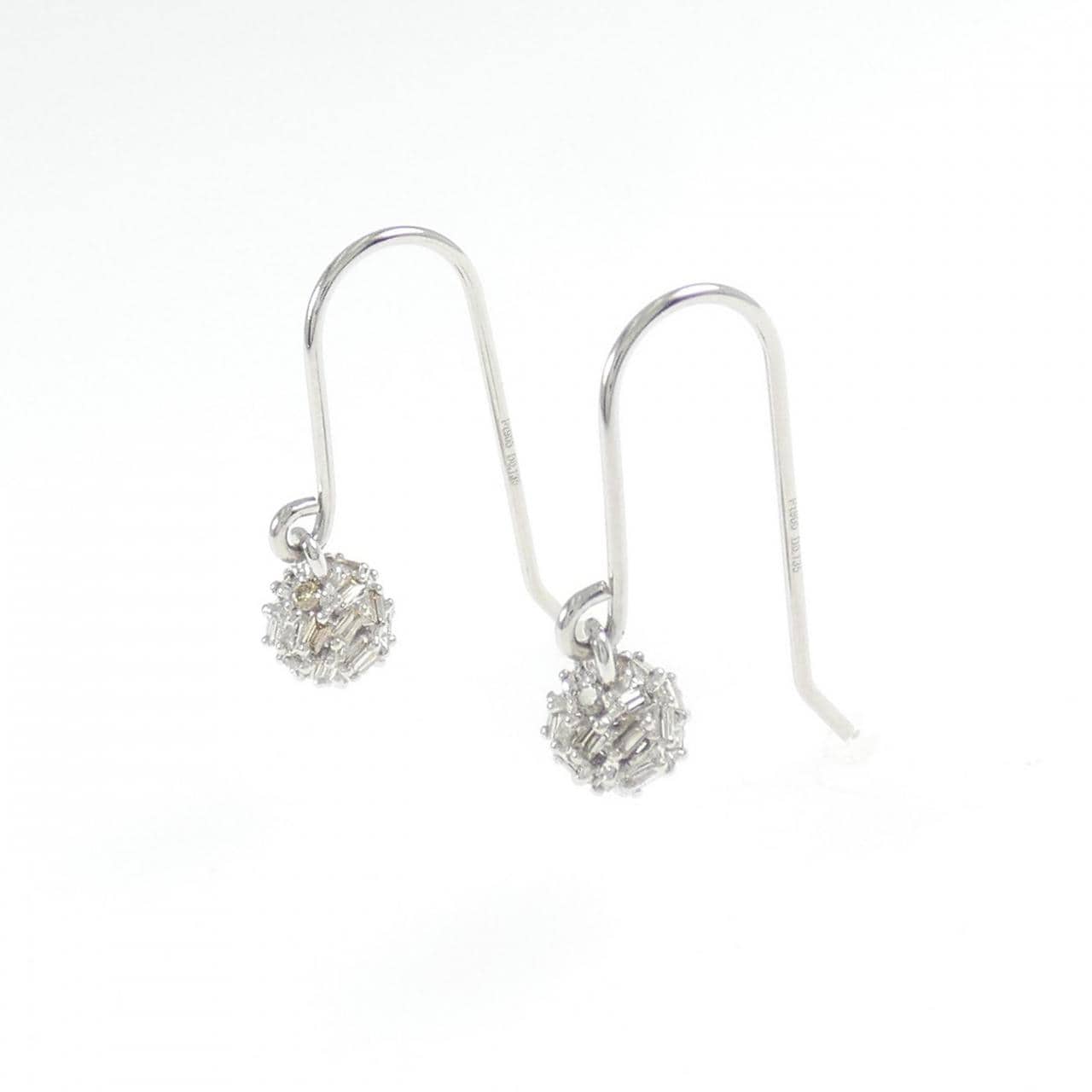 PT900 ダイヤモンド ピアス 0.27CT